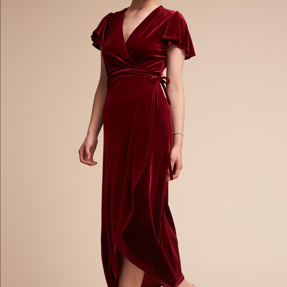 BHLDN Velvet Wrap Dress